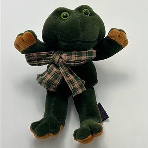 NWT Boyds Collection Ezra R Ribbit Plush Toy Green Vintage Bears In The Attic